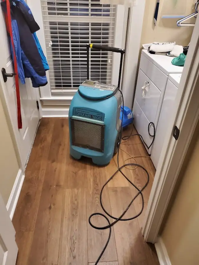 Commercial dehumidifier deployed for Flood Damage Cleanup in Clifton